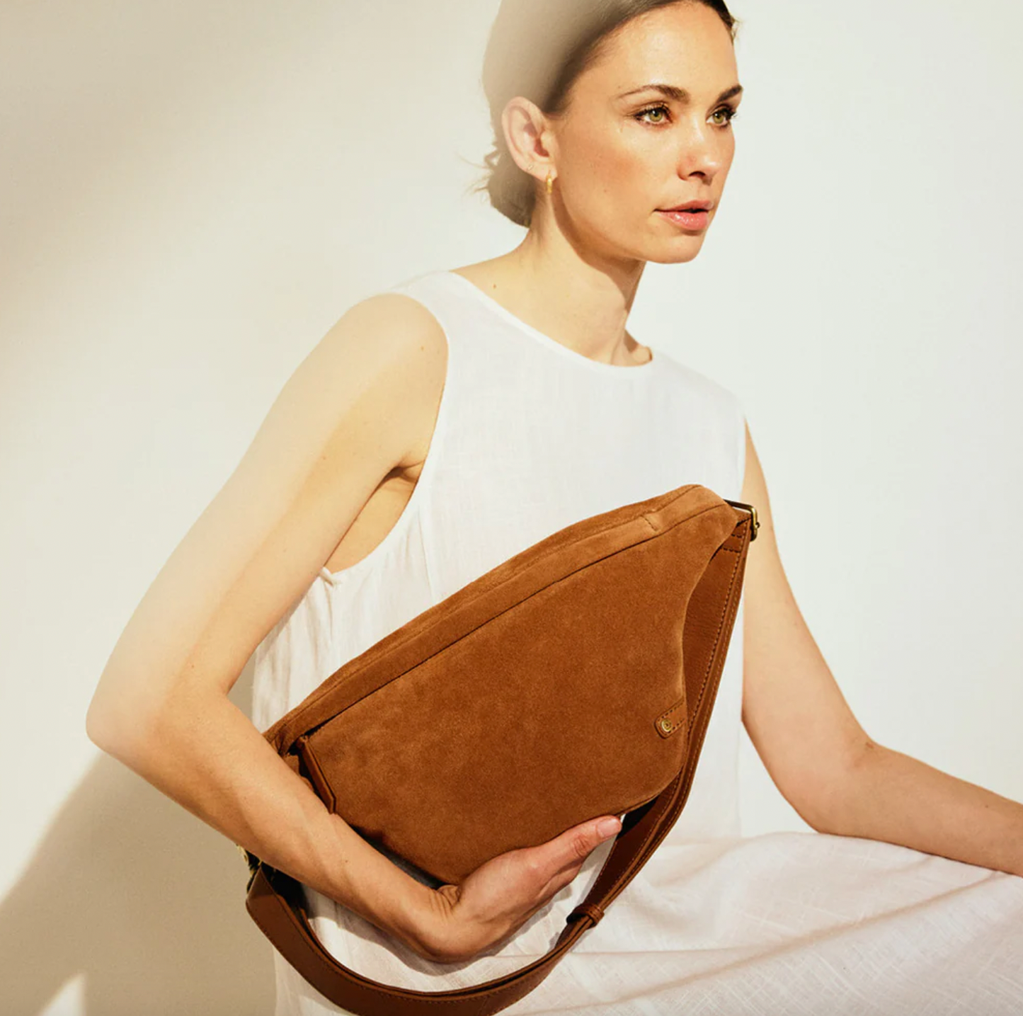 Bumbag Donna Wildleder - Tan