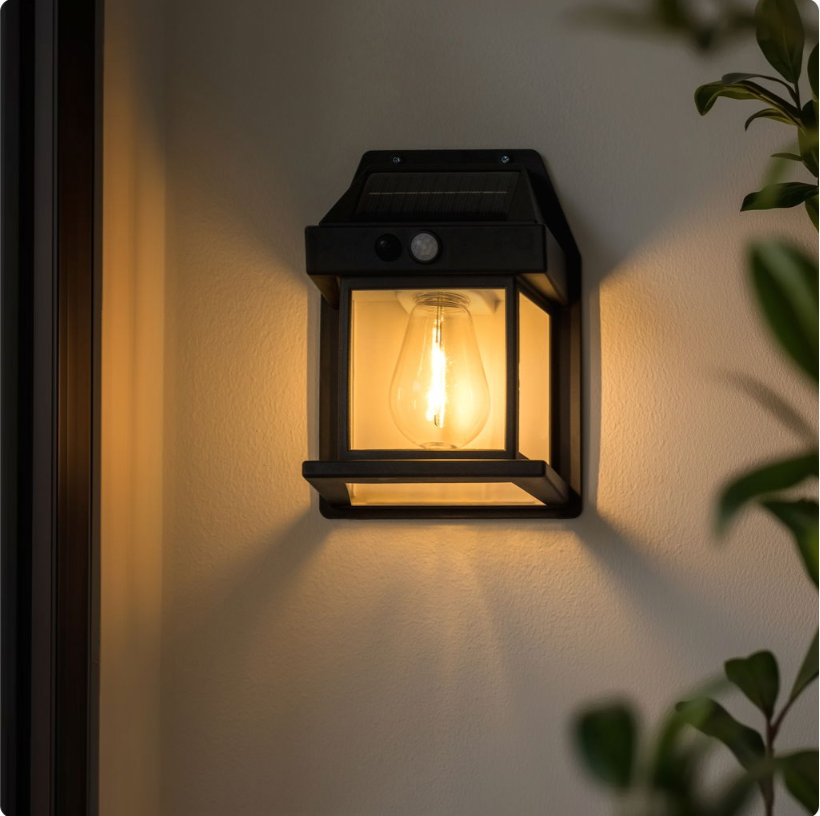Solar-Außenlampe zur Wandmontage - mit Sensor