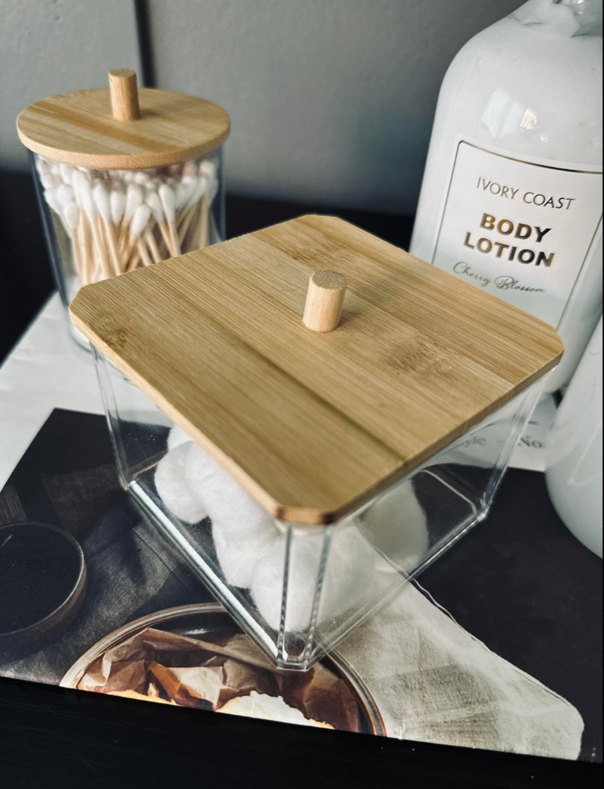 Make-up-Organizer - Acryl mit Bambusdeckel