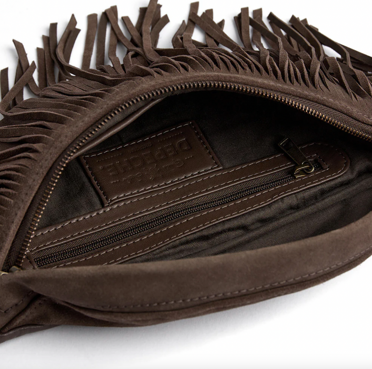 Bauchtasche mit Fransen - Deer Brown