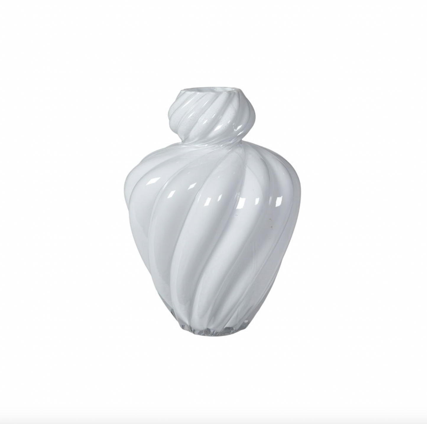 Vase ART weiß mundgeblasen