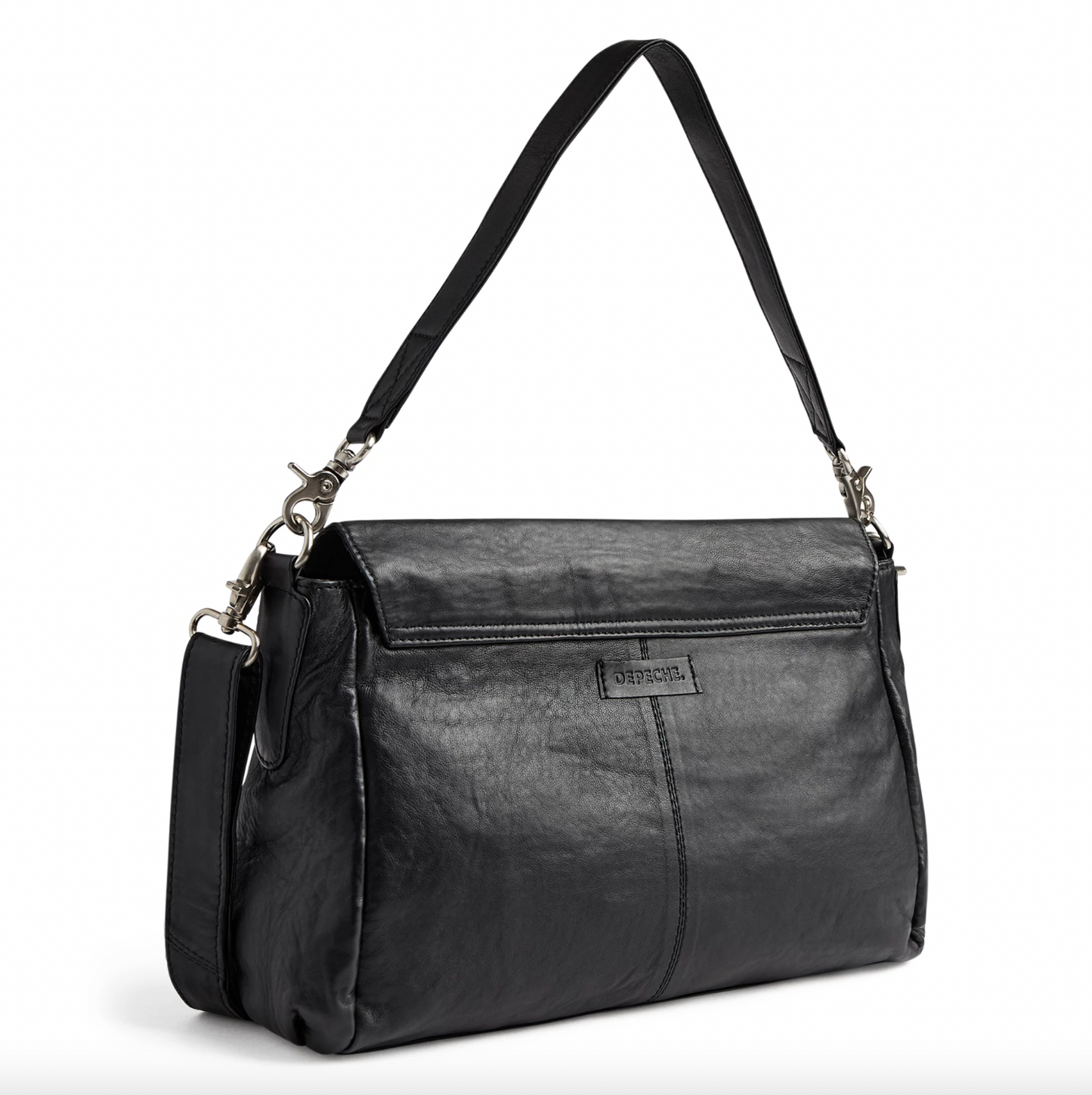 Schultertasche Mally - Black leather