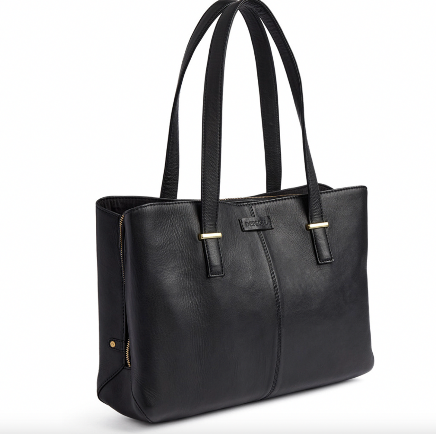 Arbeitstasche / Shopper - Schwarzes Kalbsleder
