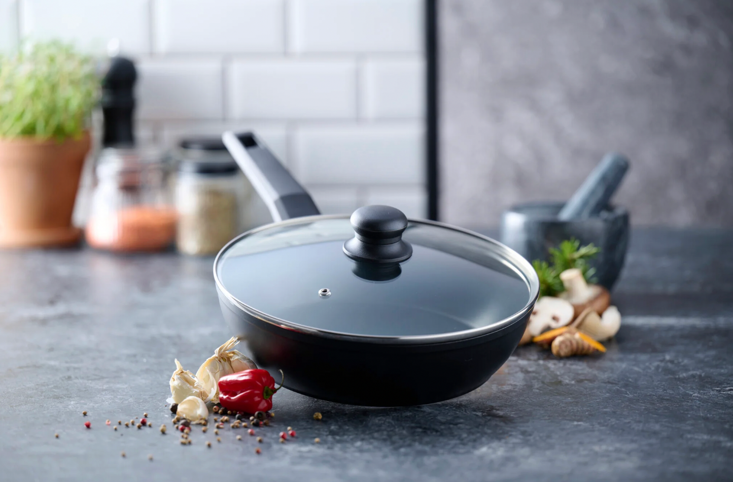 Sautépfanne mit Deckel Ø26cm