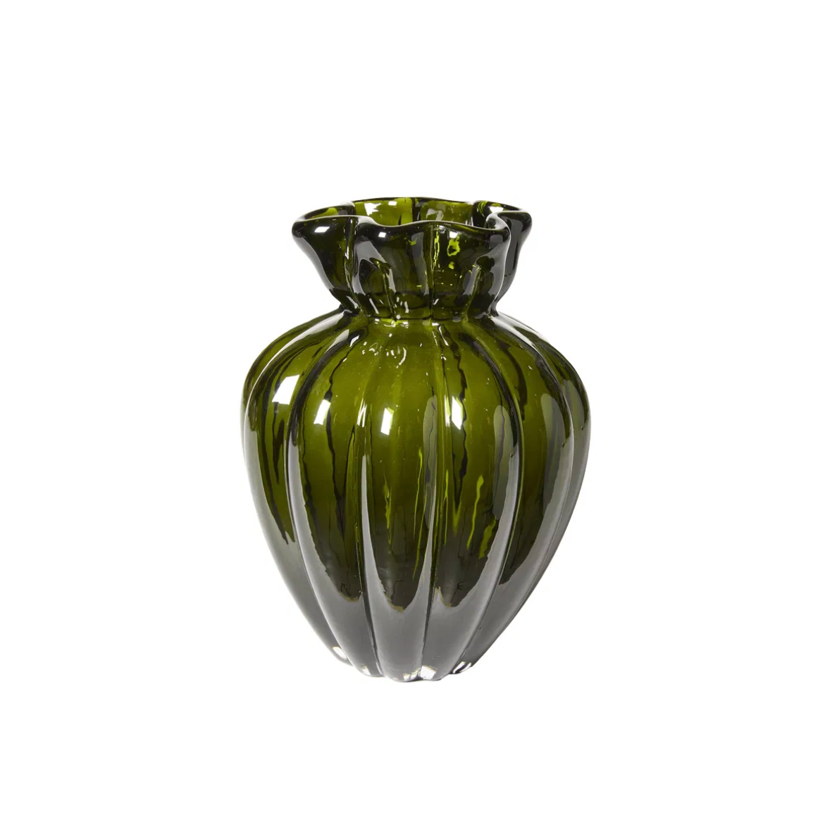 Vase Justine green - mundgeblasen