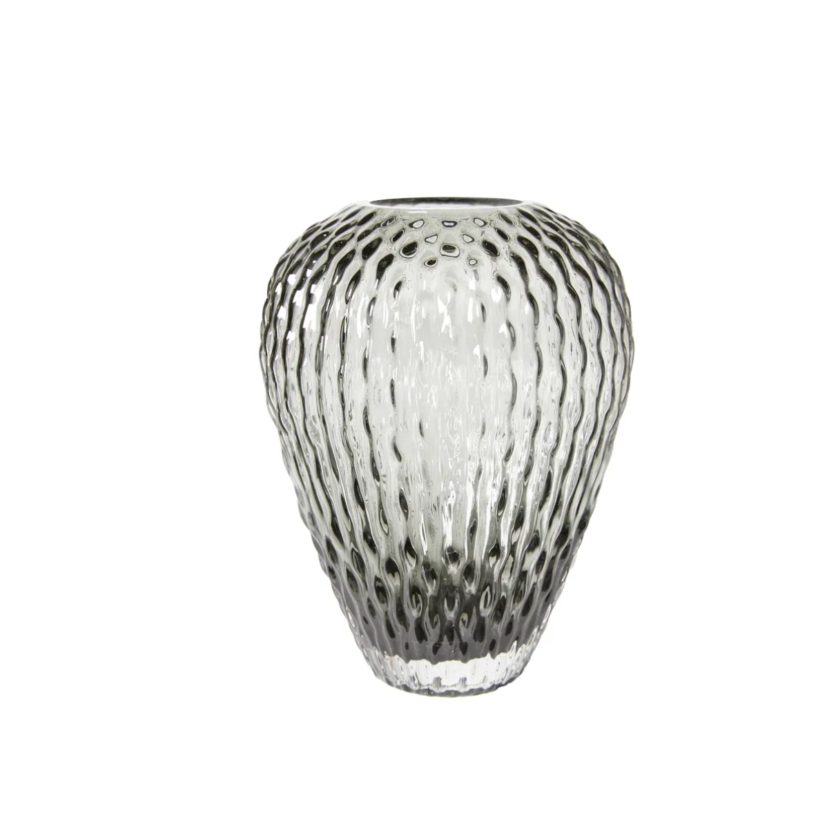 Vase mit Muster - Grau