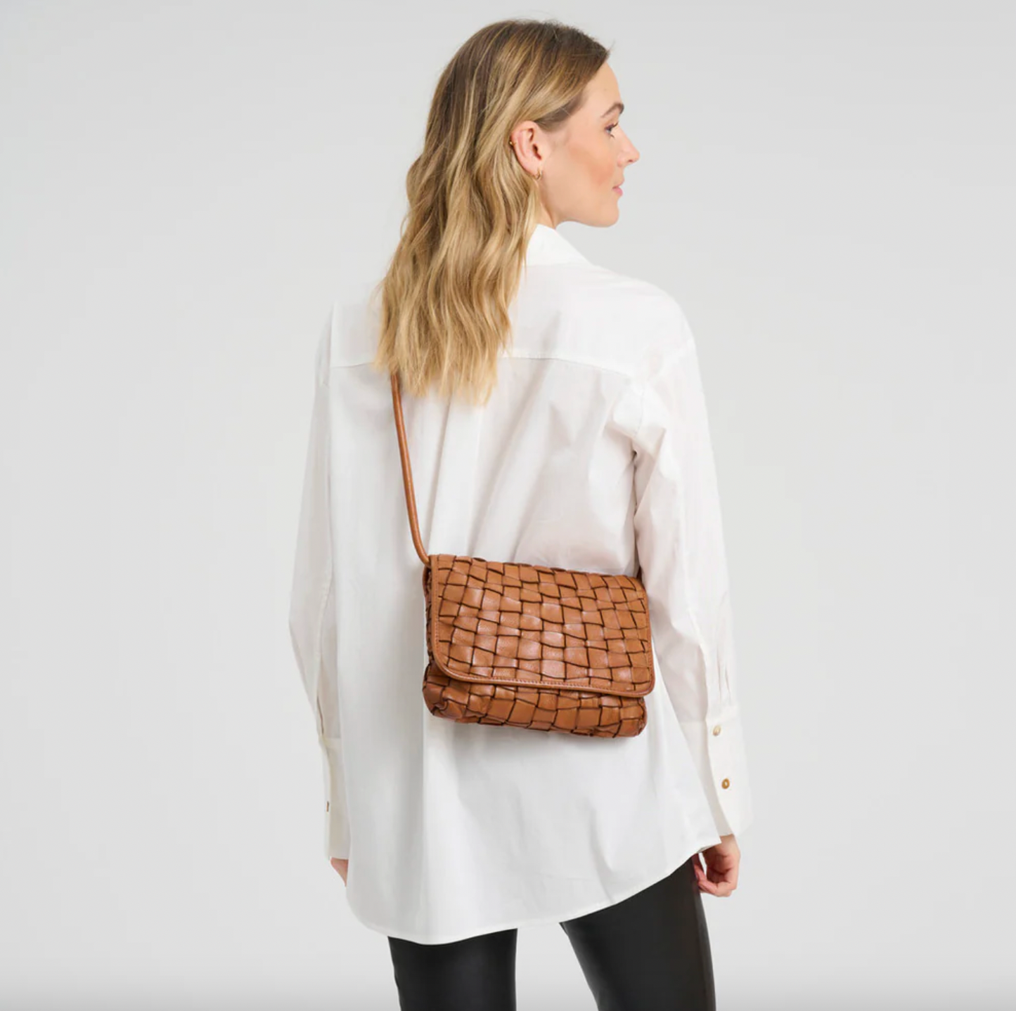Warsaw Clutch / crossover - Vintage cognac