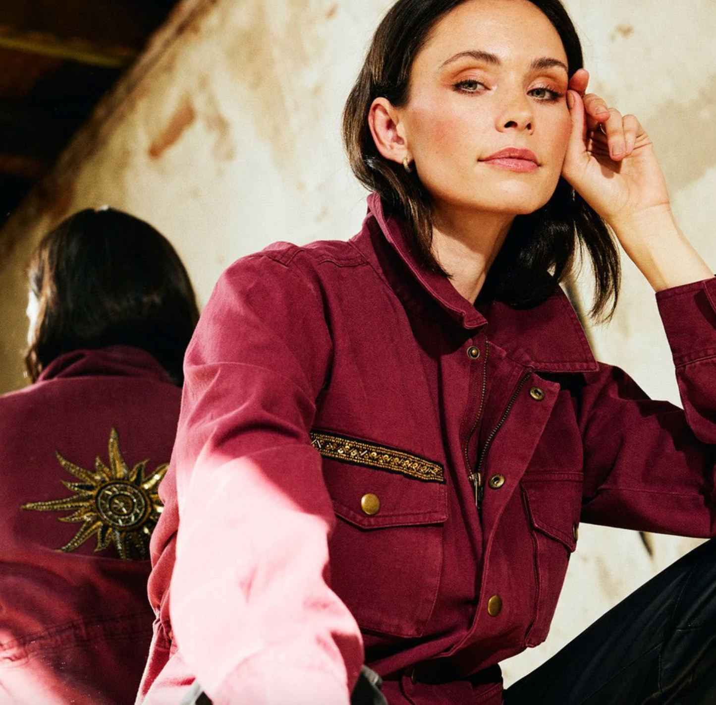 Cargo-Jacke - Burgundy