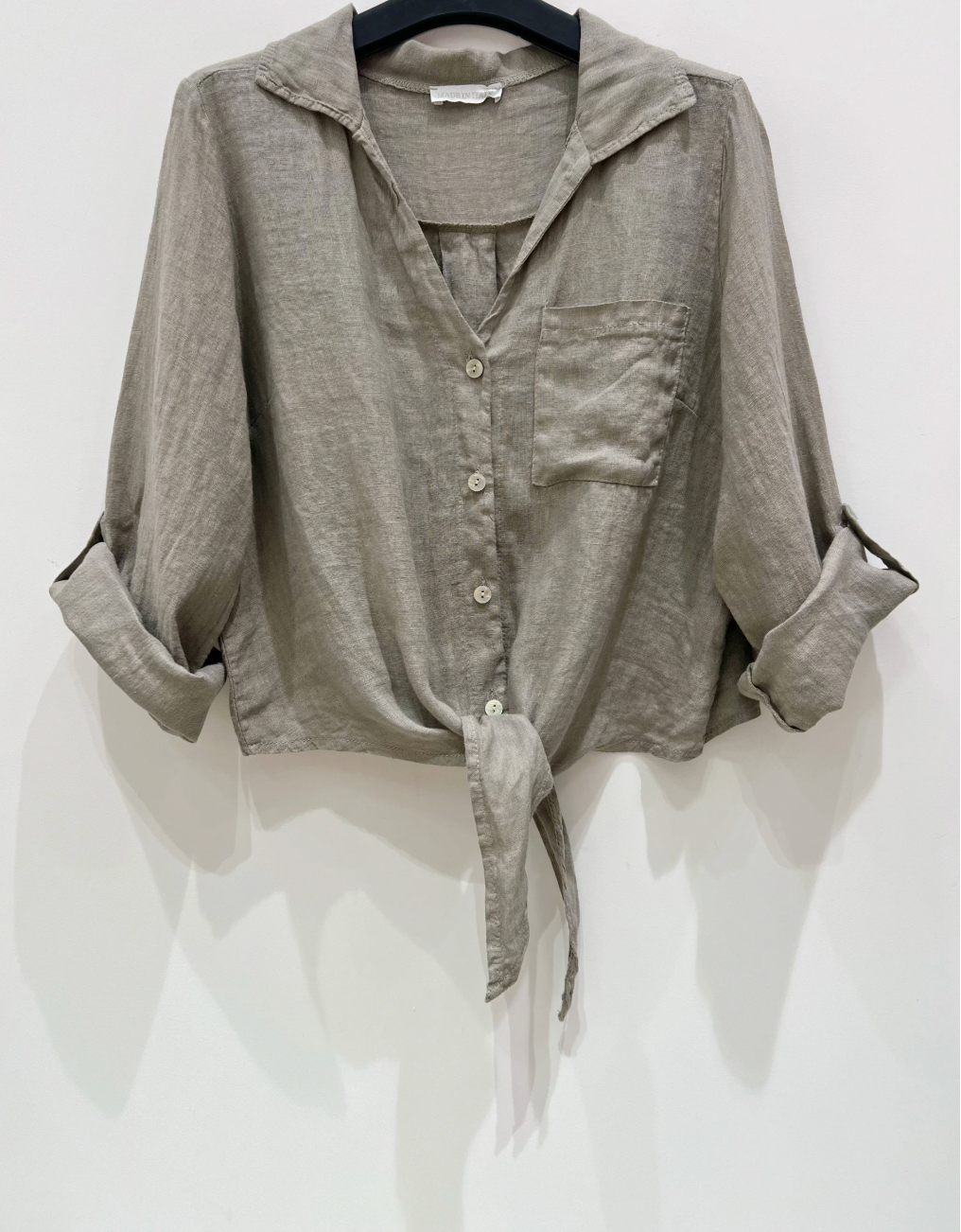 Hemd NALA Taupe - 100% Leinen