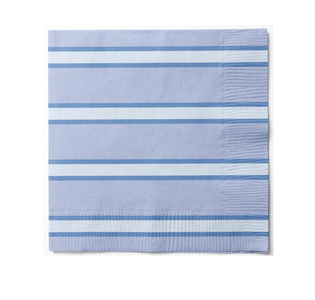 Servietten blue strip - 20 Stk