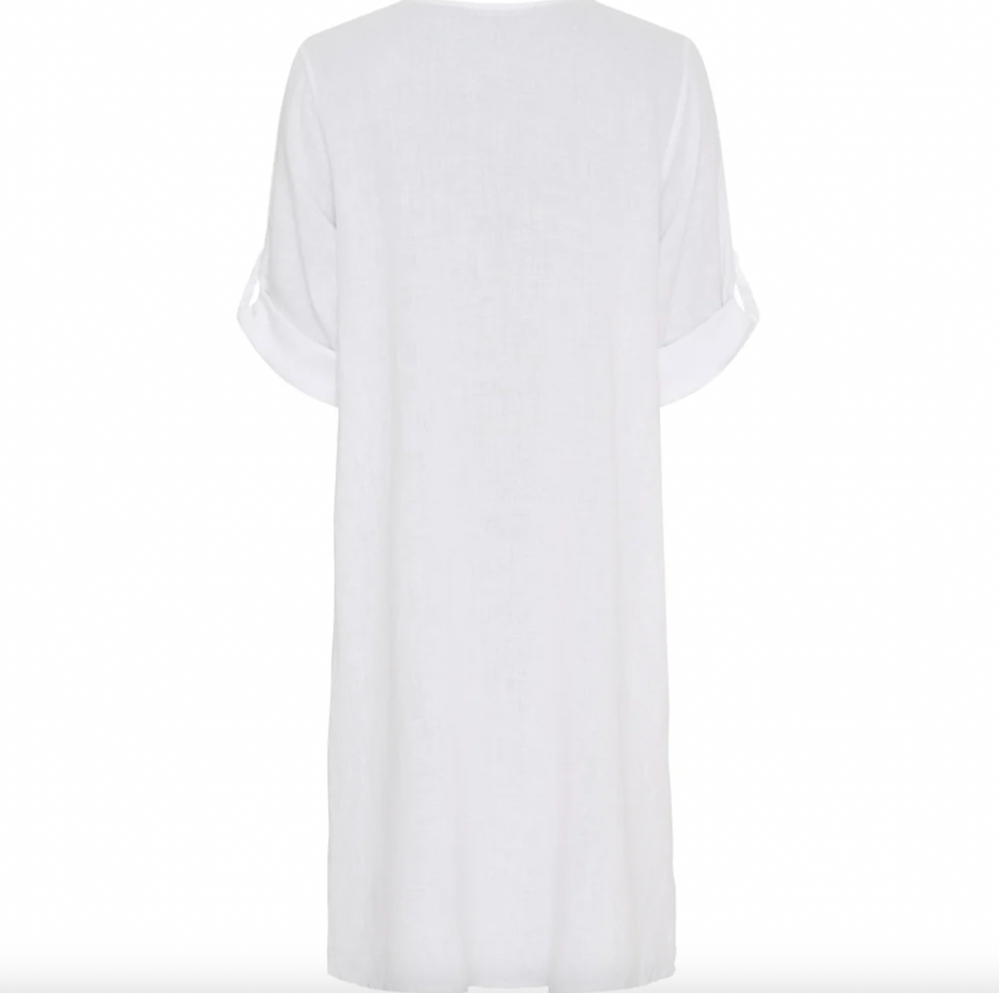 Kleid Leinenmix – Weiß