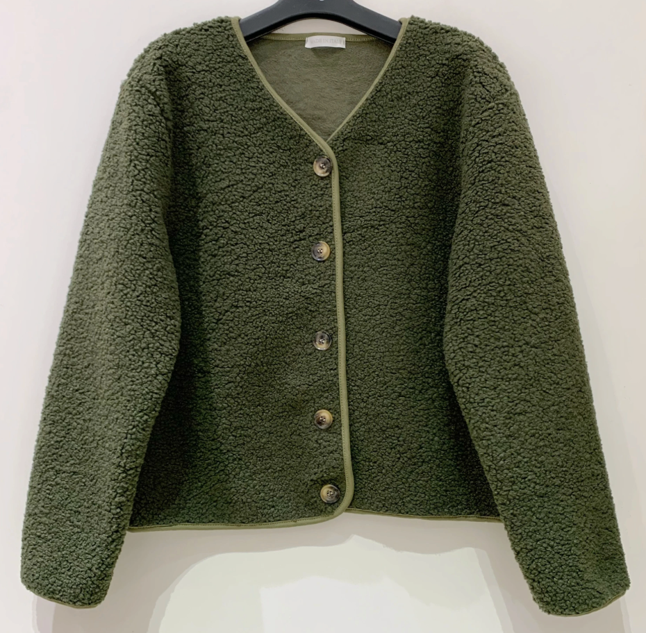 Jacke Fleece kaki