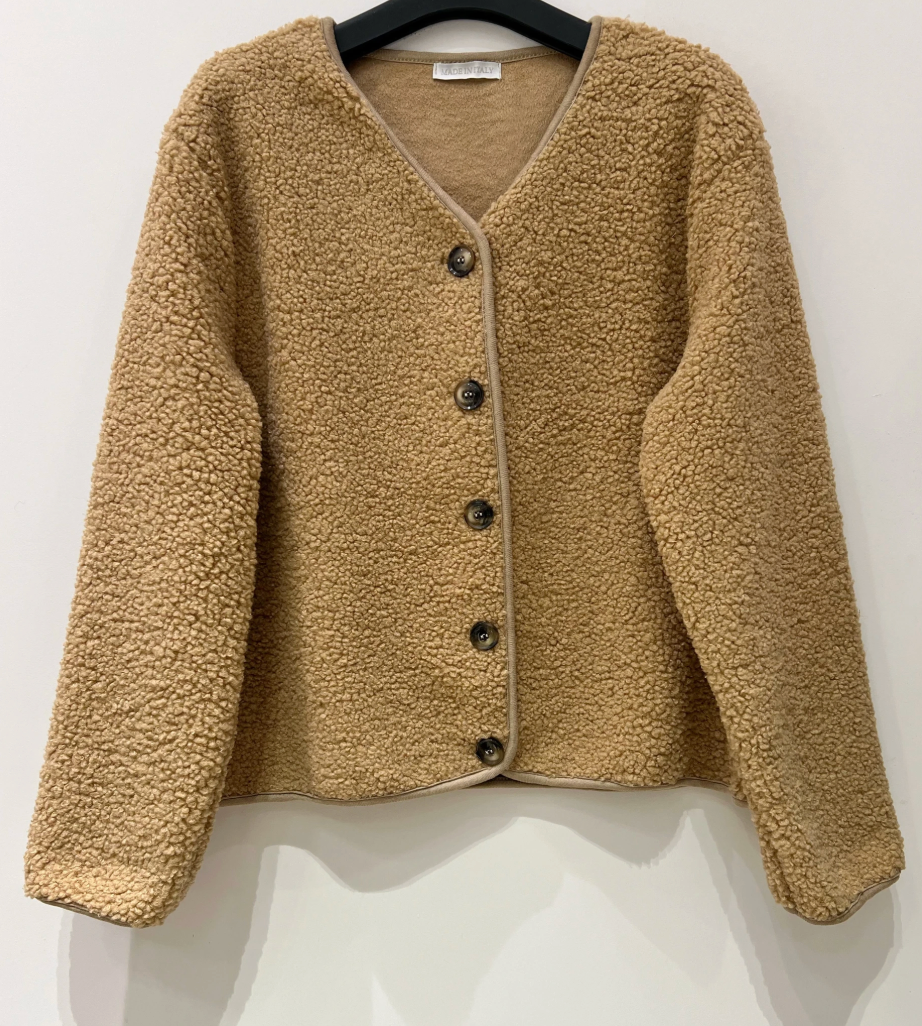 Jacke Fleece camel