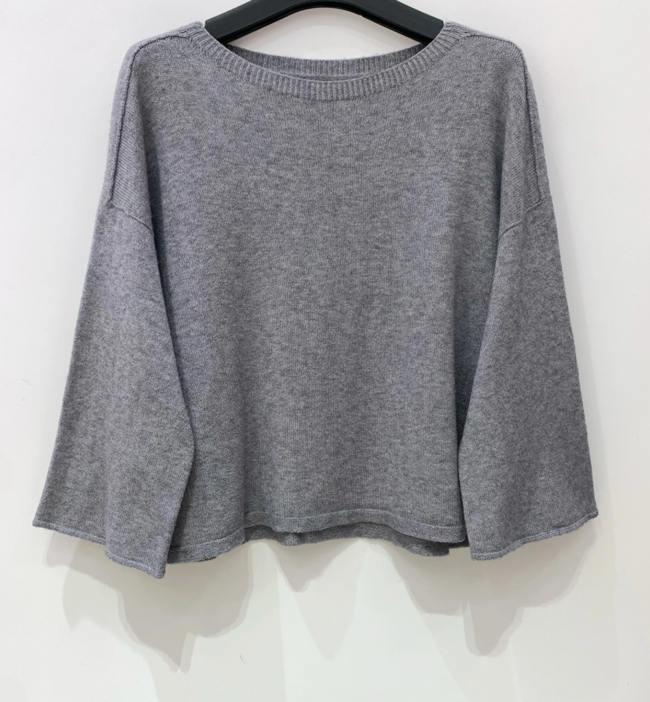 Pullover mit 3/4-Ärmeln - Grau
