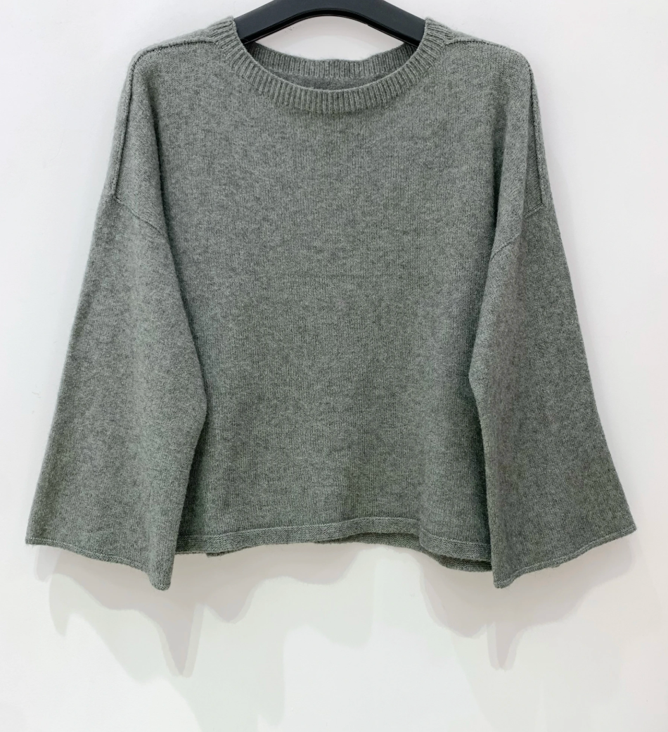 Sweater mit 3/4-Ärmeln - Khaki