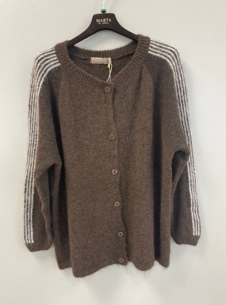 Strickjacke Vellie – Braune Strickjacke