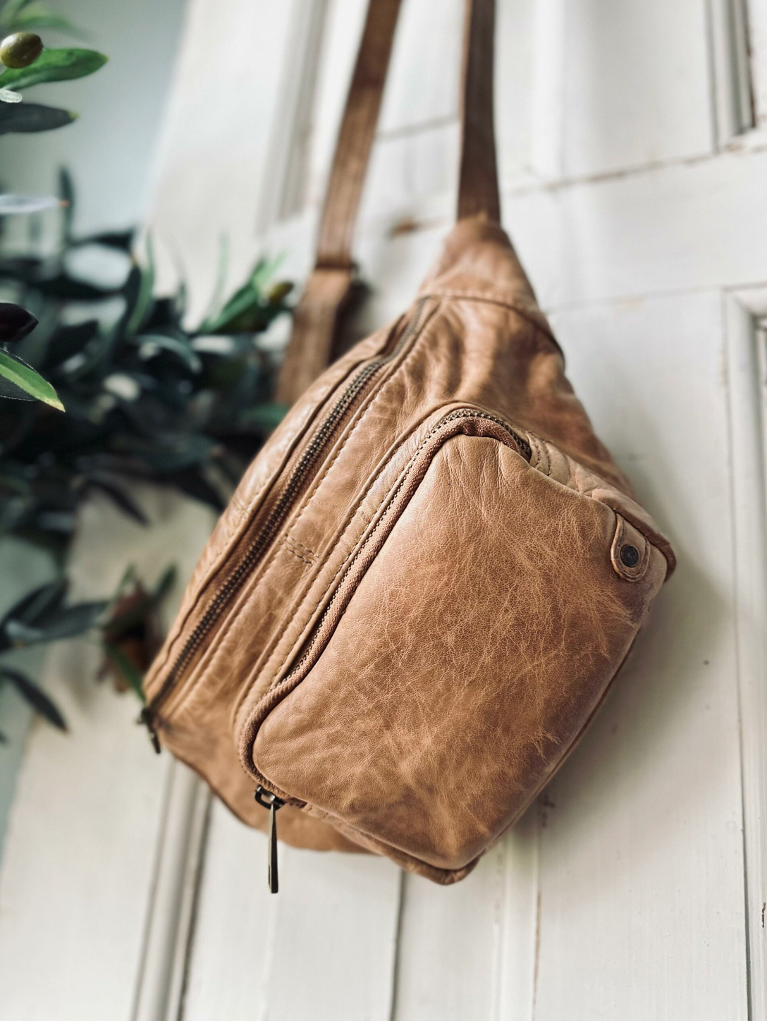 Gürteltasche im Vintage-Look CLASSY - Camel