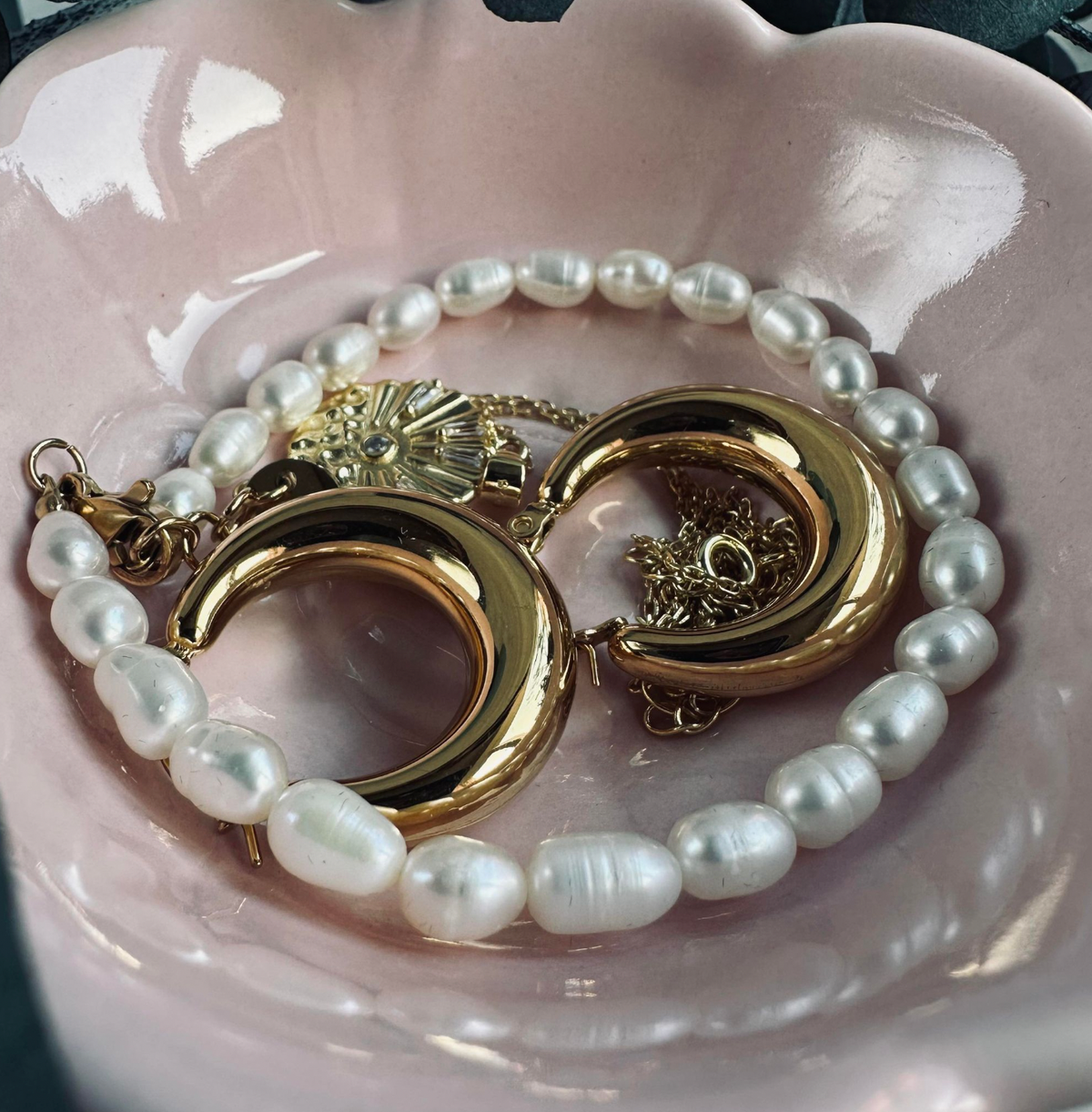 Armband Beate vergoldet - Wasserfest