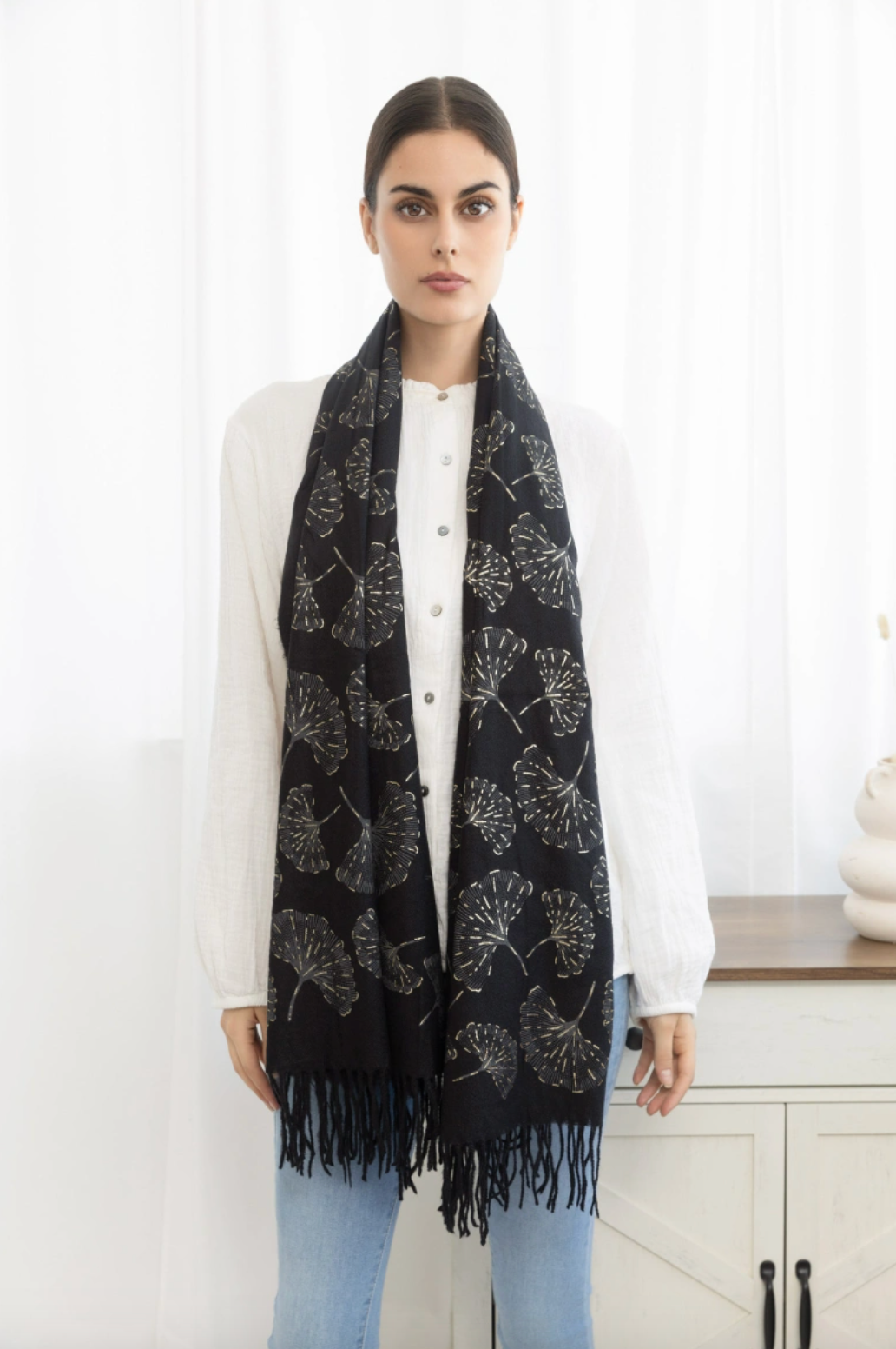 Schal Silky Black