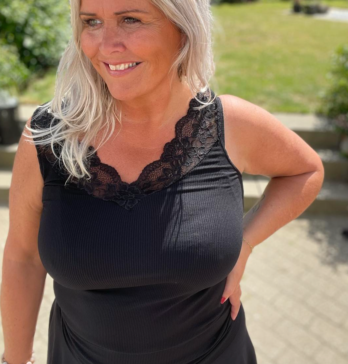 Top Belen Mikrofaser - Schwarz