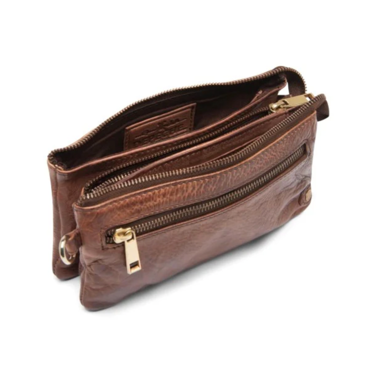 Clutch / Ledertasche - Brandy