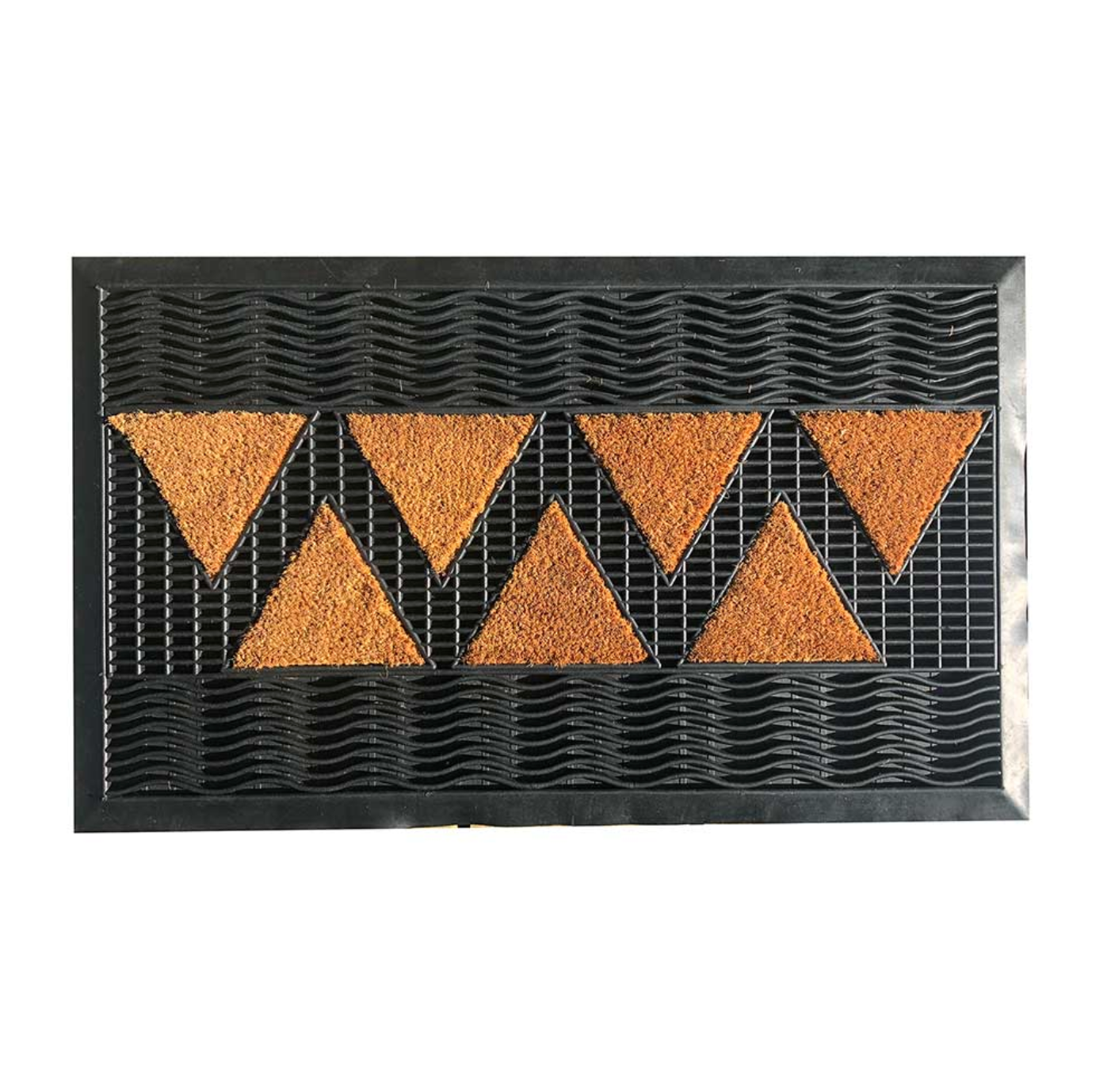 Fußmatte - Gummi und Kokos ZIG ZAG 45x75