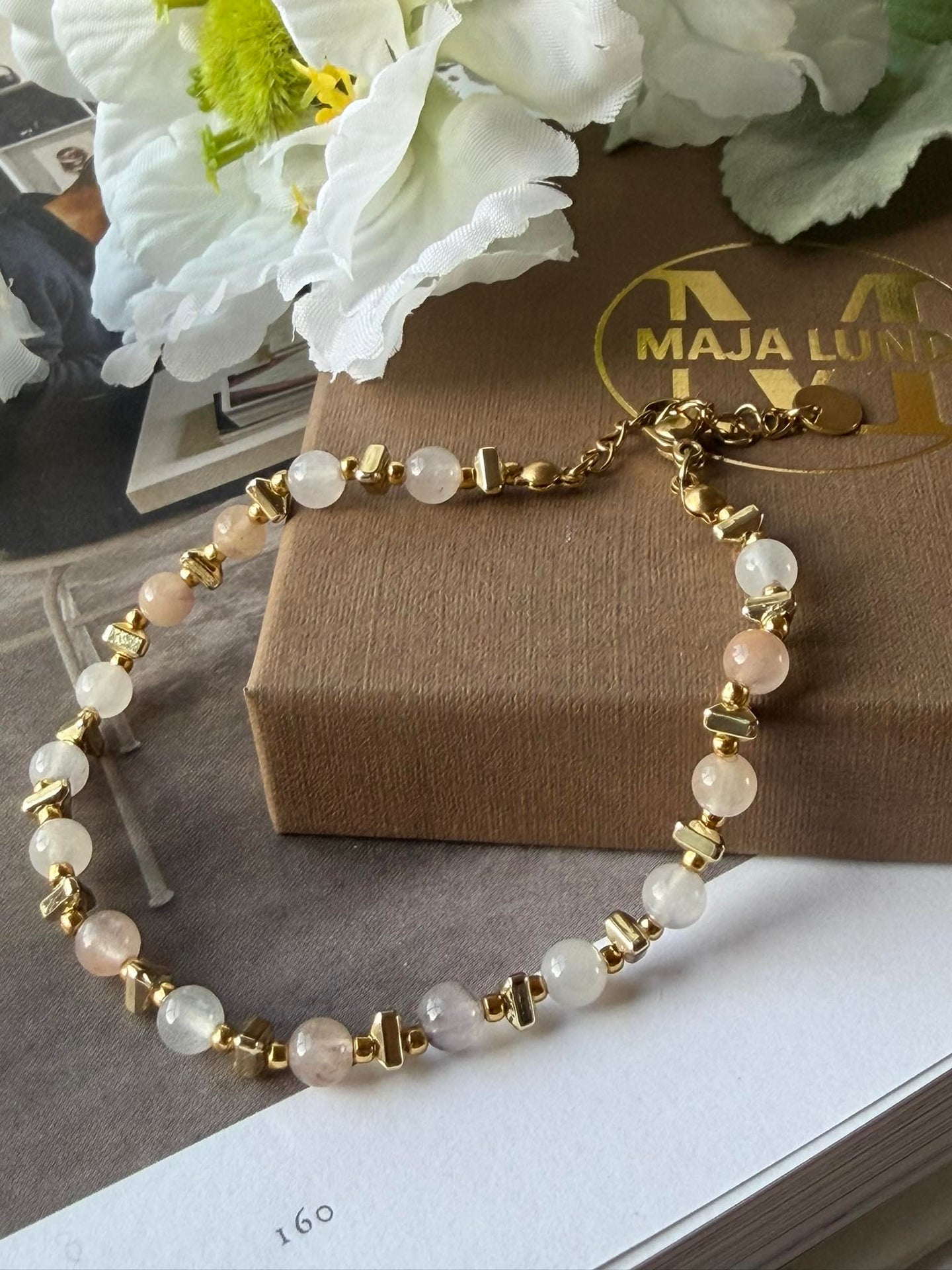 Armband TILDE - Naturstein - Blush
