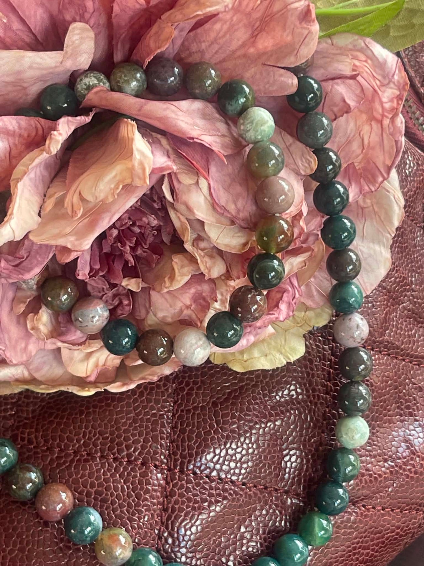 Halskette Mary Emerald/Lavendel Mix