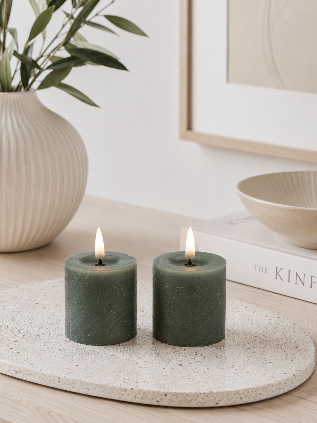 Mini Bloklys grøn - Sæt med 2 stk