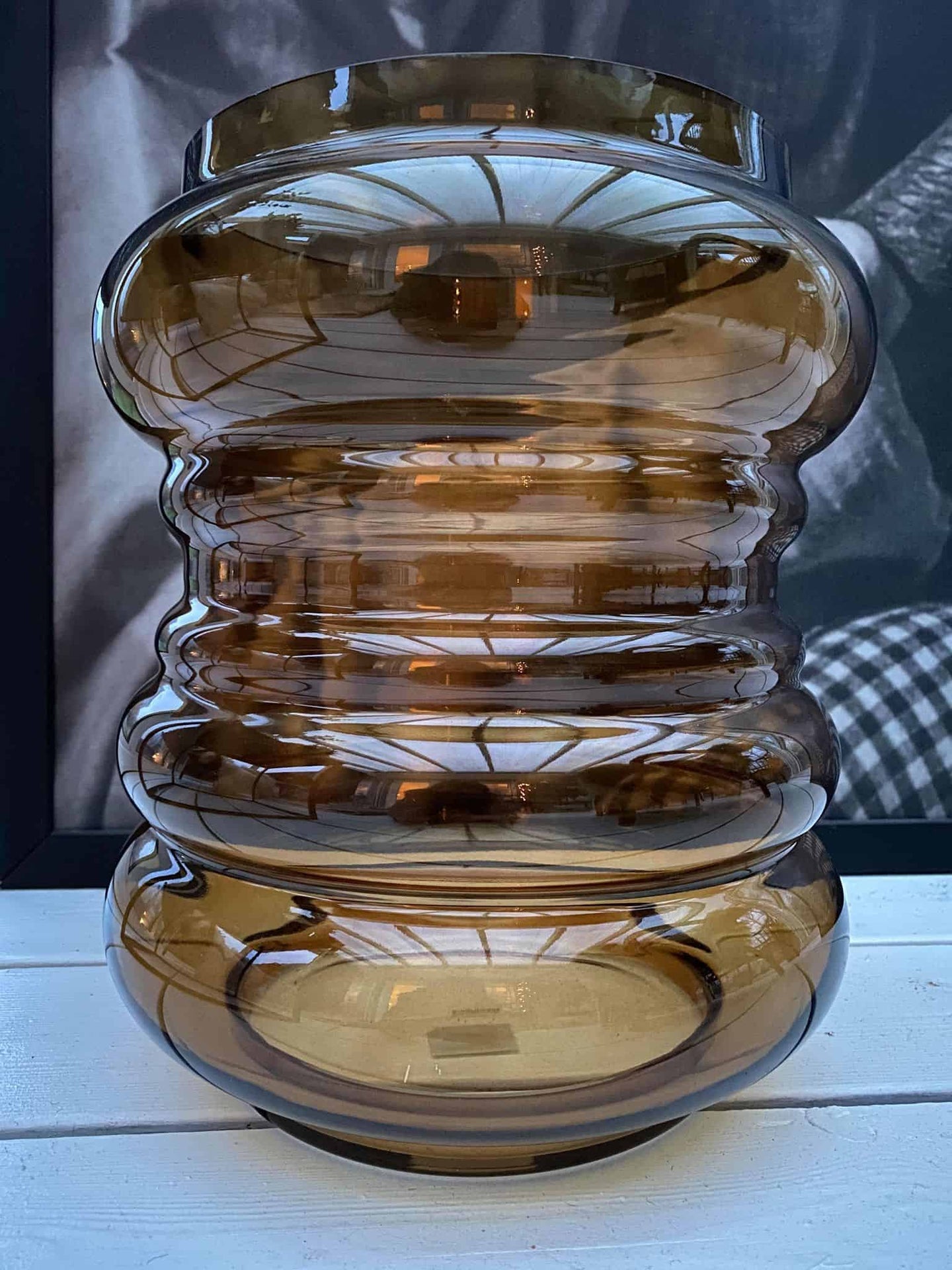 Ballon Vase - amber glas - VIAMAJA.DK