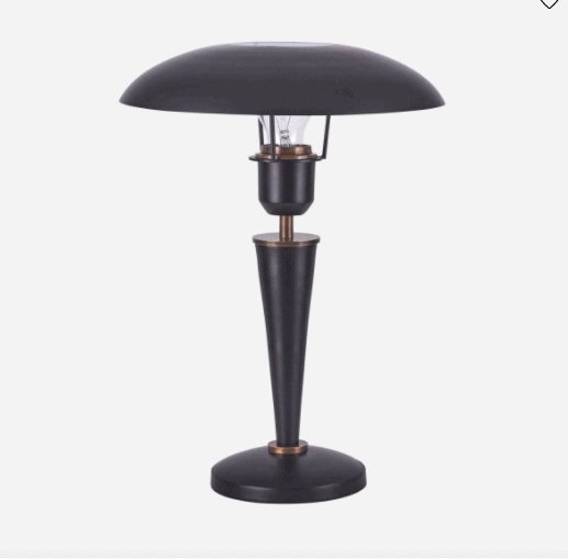 Bordlampe, Opal, Sort - VIAMAJA