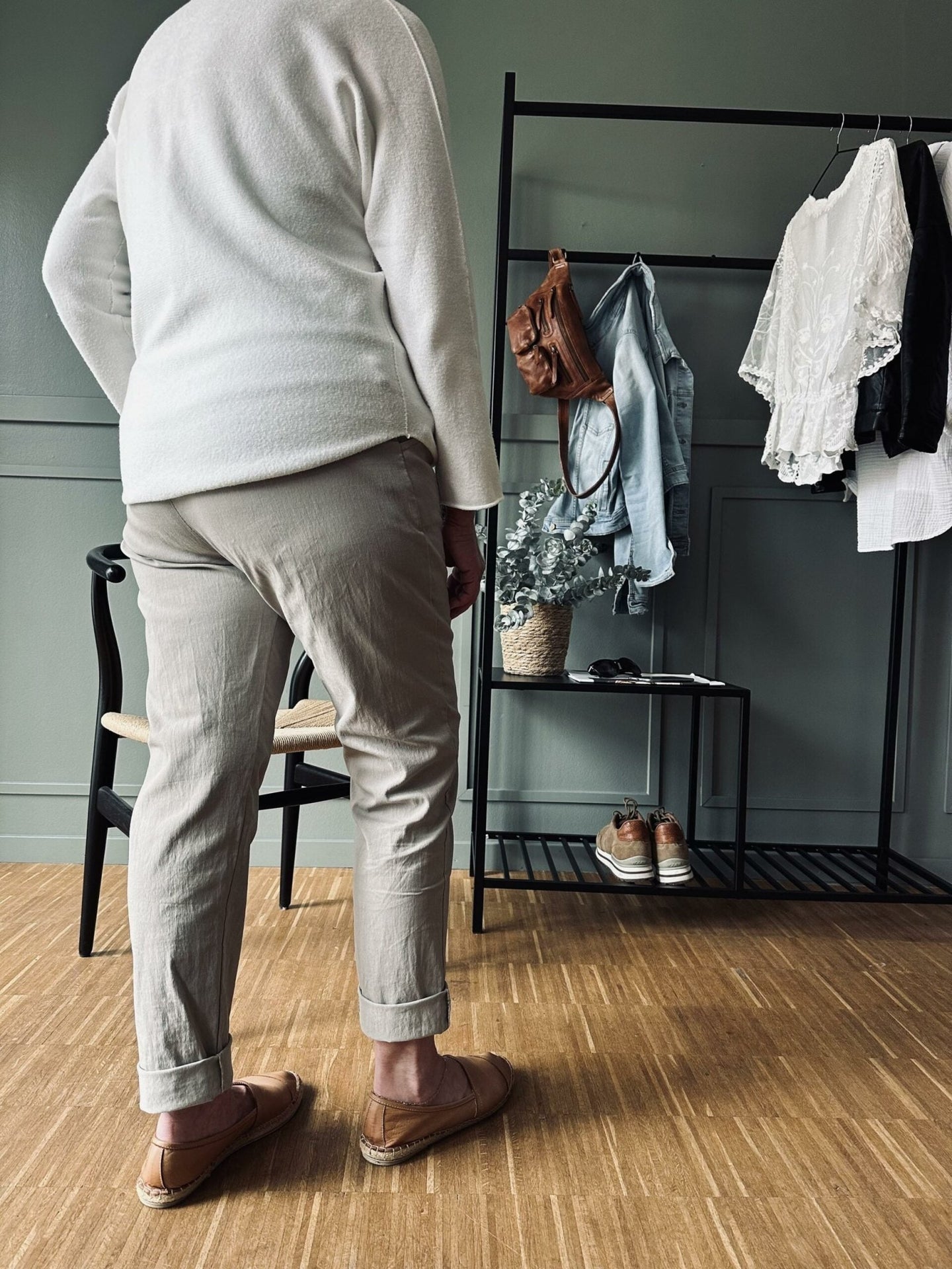 Bukser m. stretch – Kaki plus onesize 40 - 48 - VIAMAJA.DK
