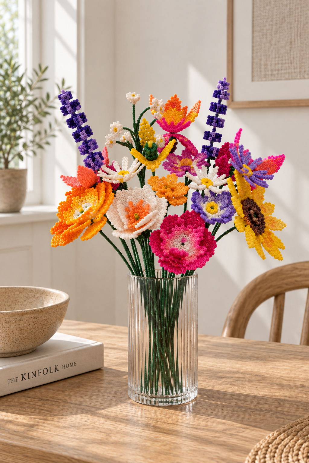 Perlenstrauß Margerite - 19 Blumen