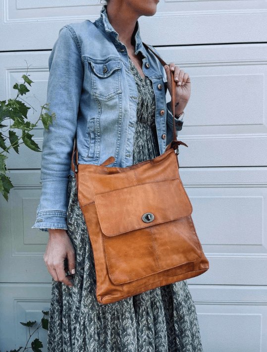 Crossbody JACO BIG – Cognac - VIAMAJA.DK