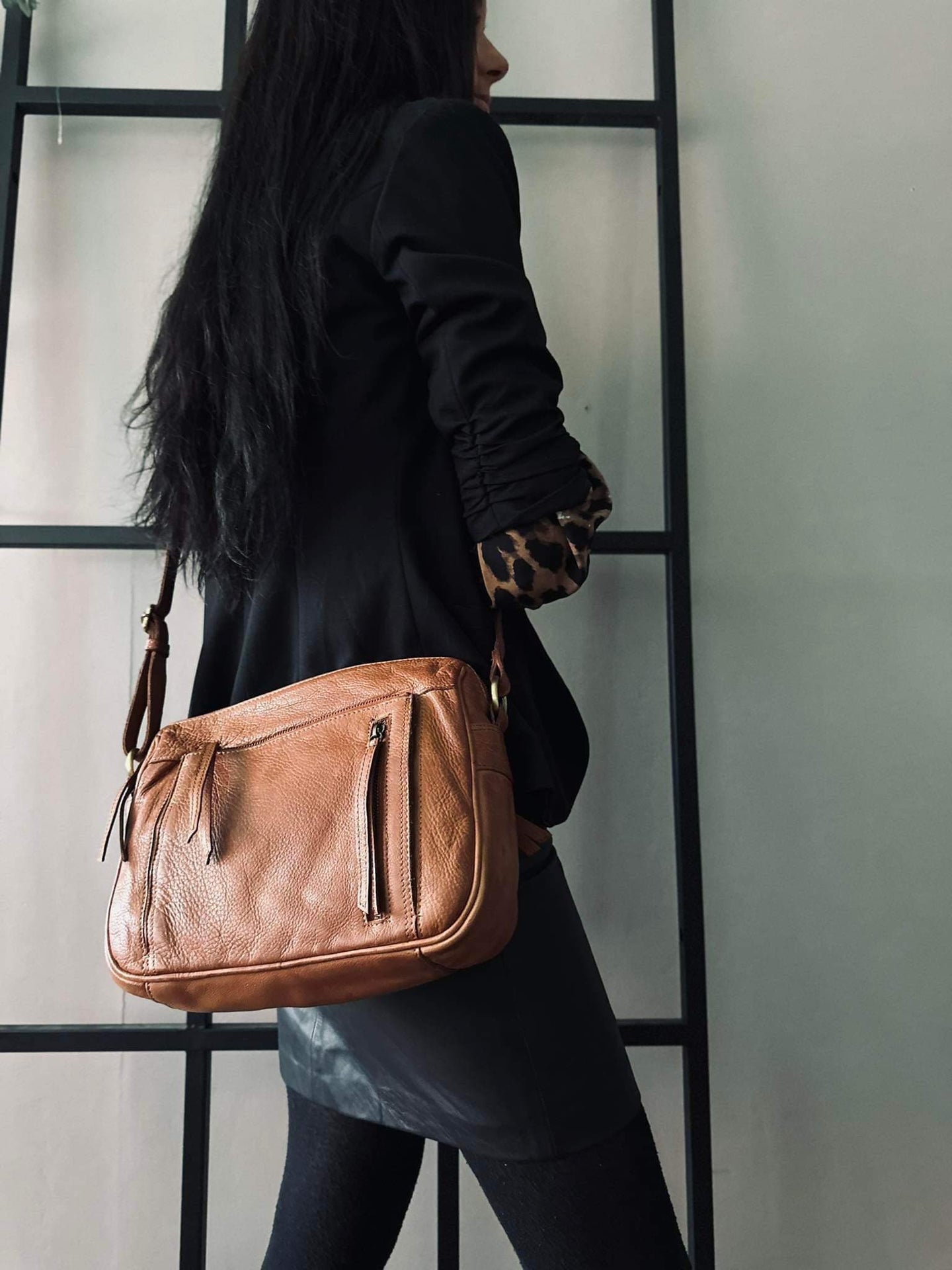 Crossbody Raw Boheme Big – Cognac - VIAMAJA.DK