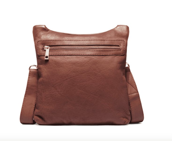 Crossover taske i blød og lækker skindkvalitet – Brandy - VIAMAJA