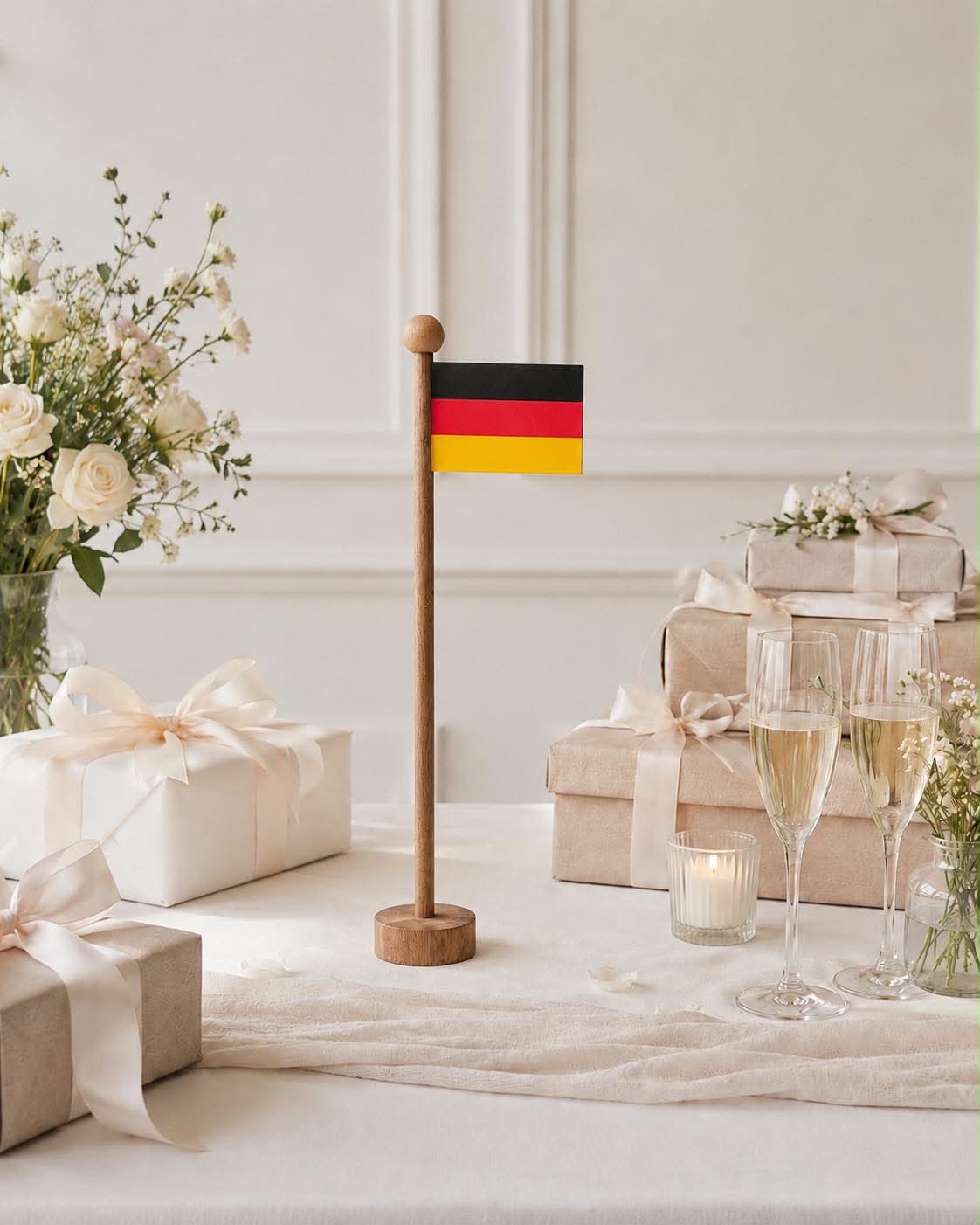 Deutsche Flagge wood - Mehrere Größen