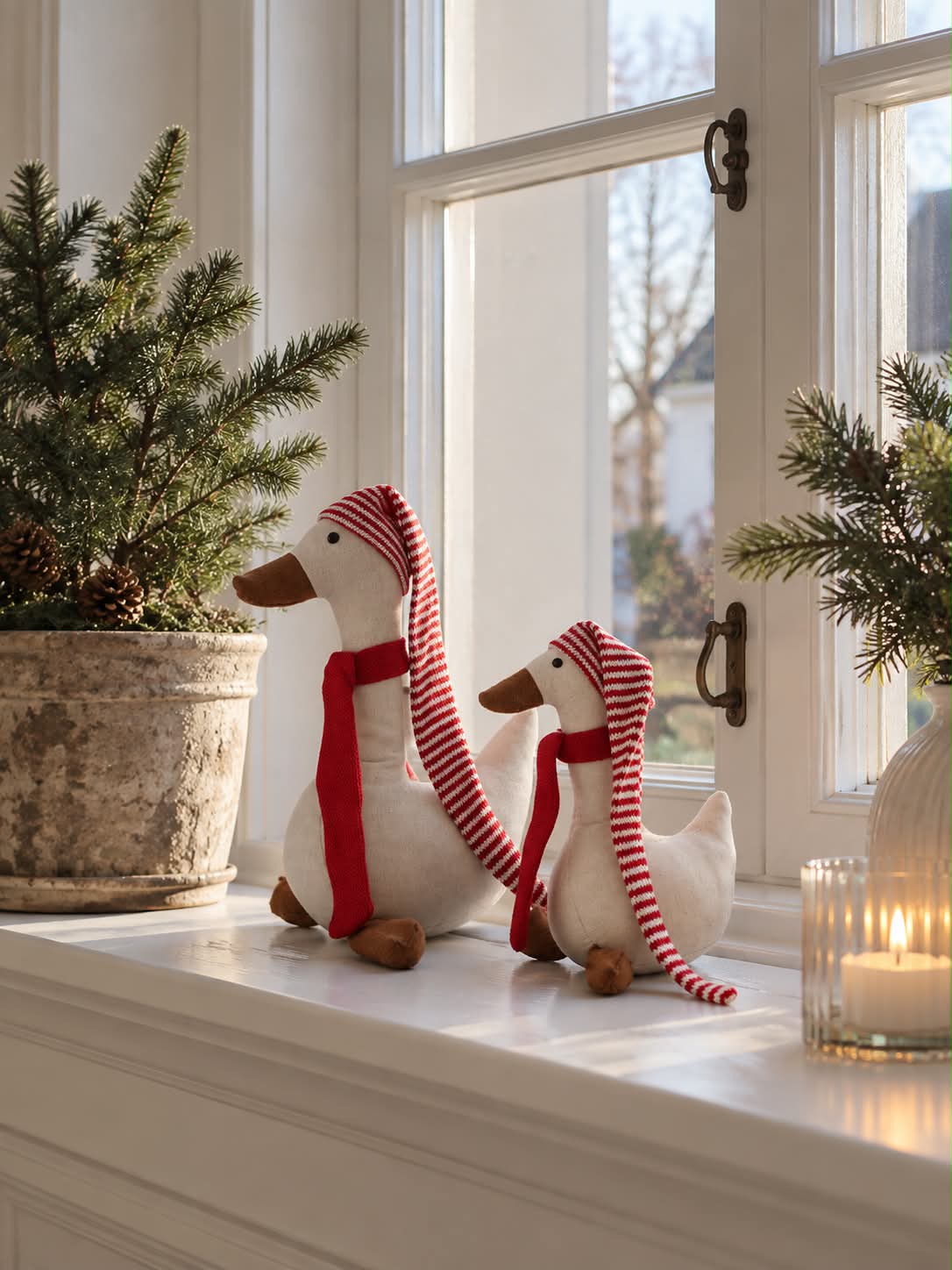 Weihnachtsente mit Mütze - Klein
