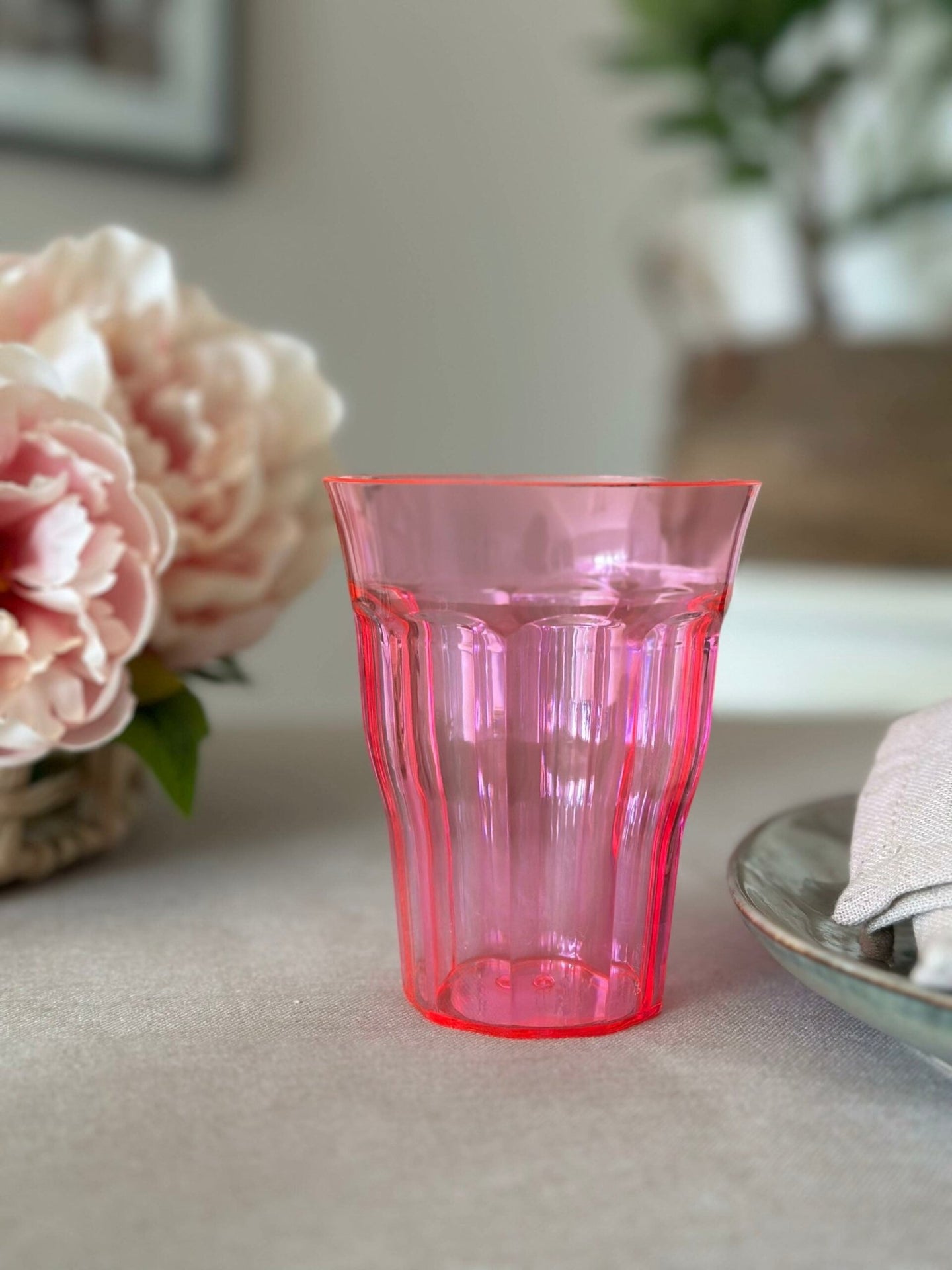 Trinkglas Camping – Pink – Kunststoffglas –