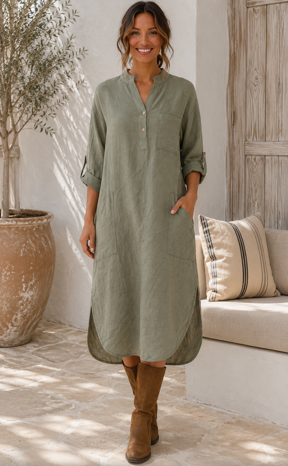 Kleid Ness Military