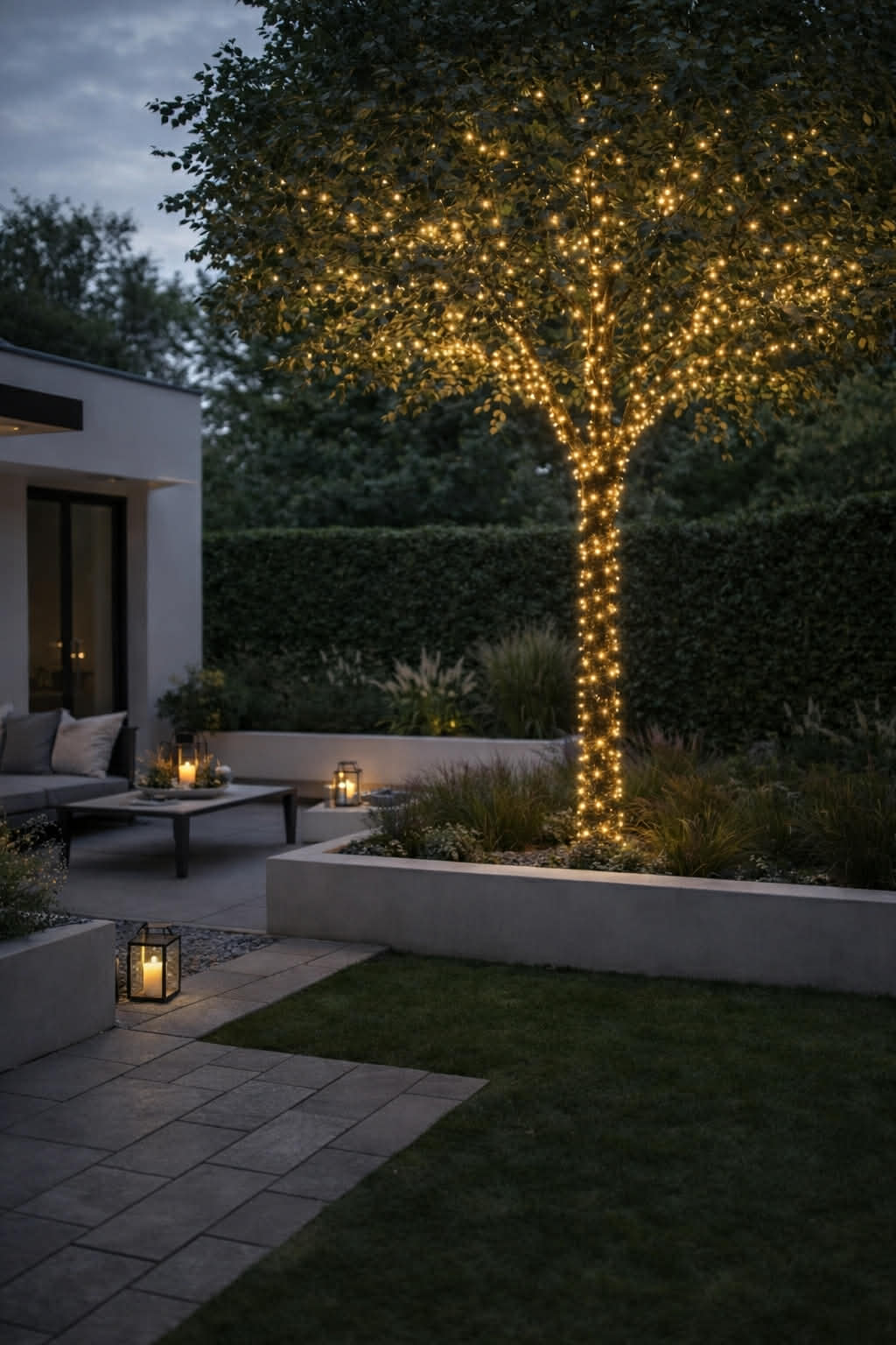 Lichterkette mit Solarzellen und USB - 480 LED-Lichter