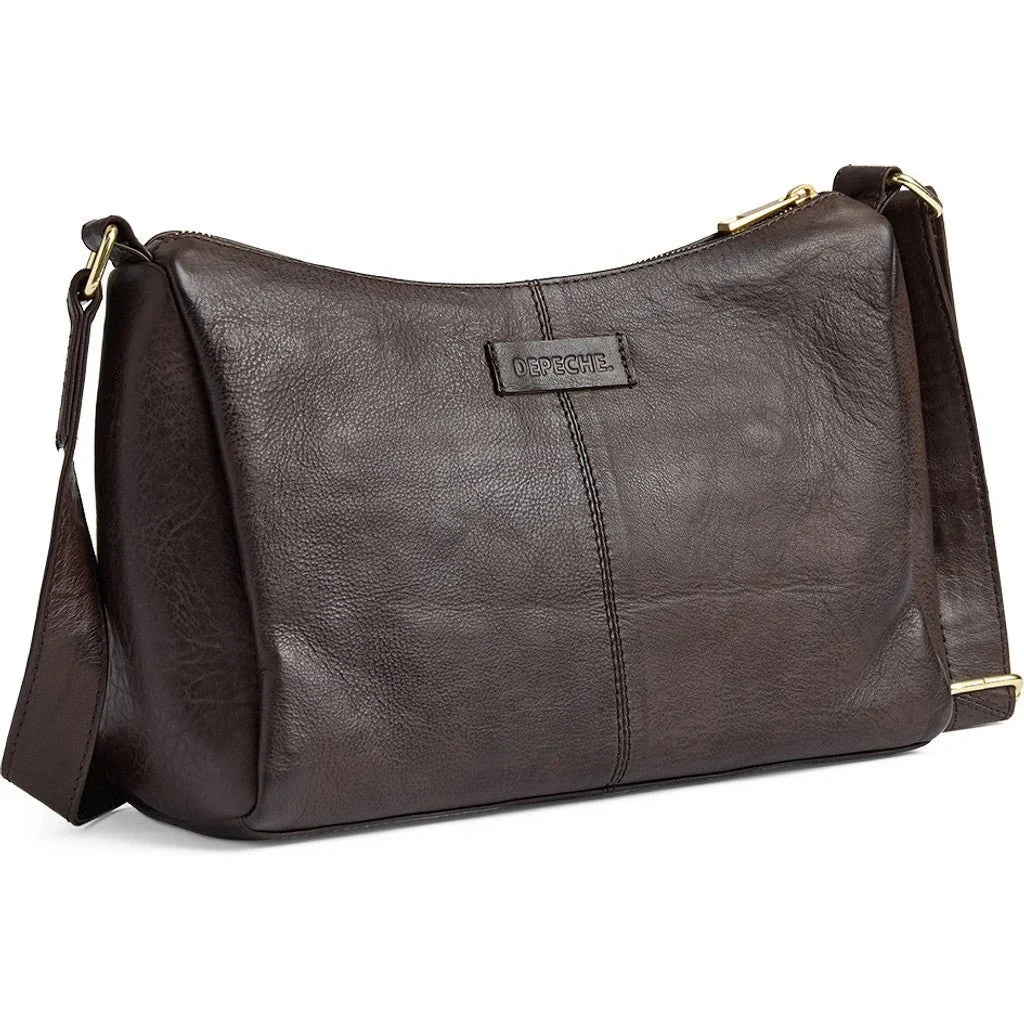 Schultertasche Golden Chic - Coffee