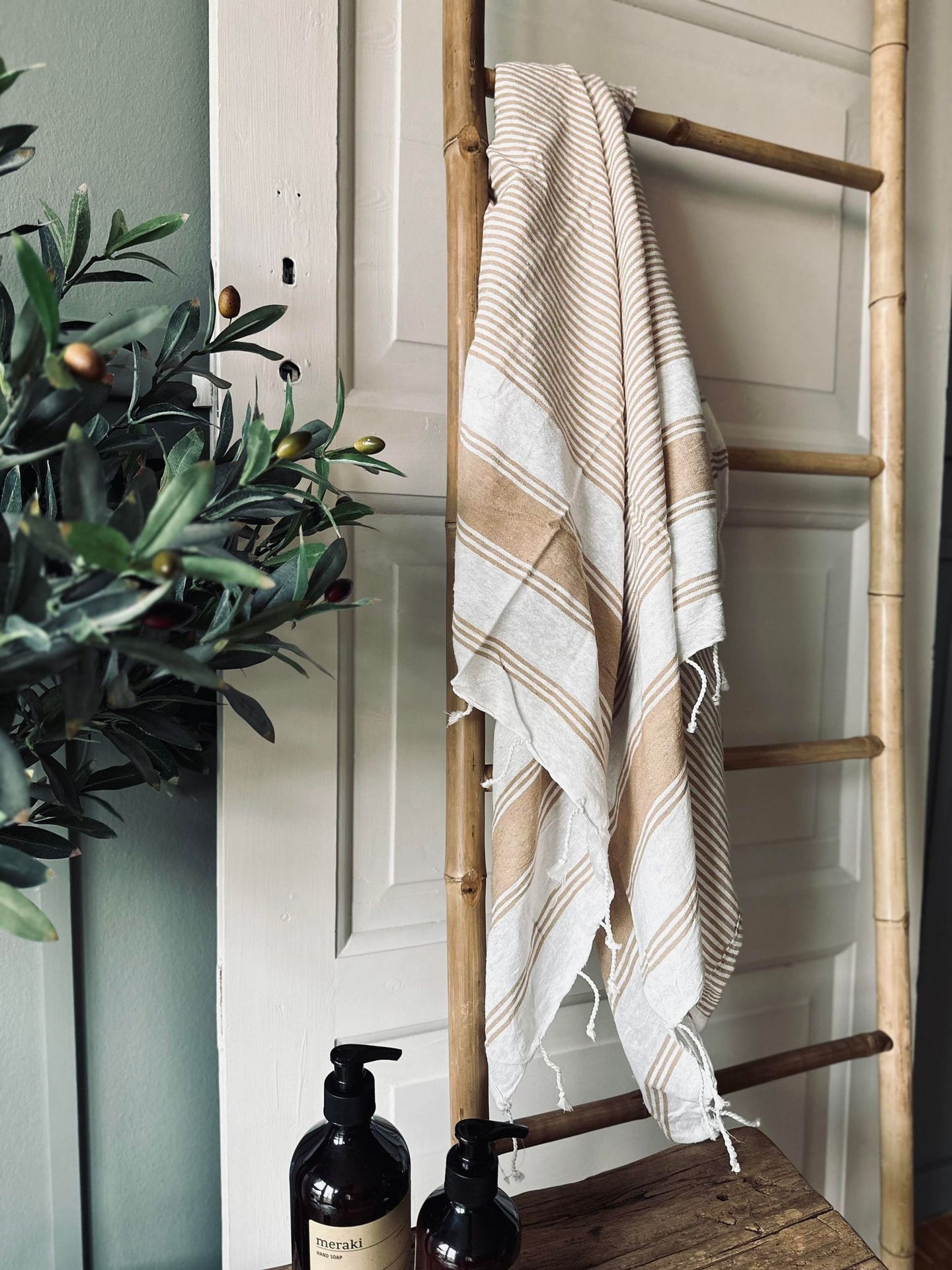 Hammam håndklæde - Beige summer - VIAMAJA.DK