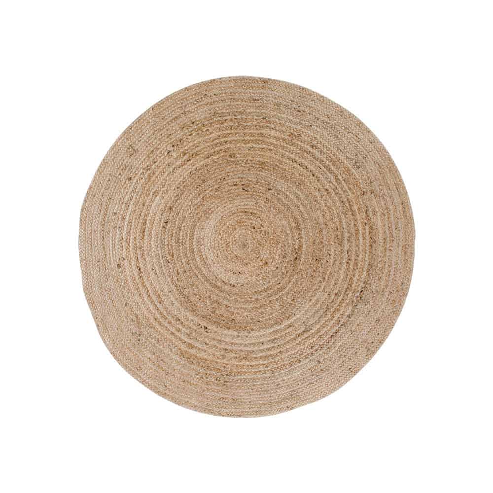 Jute gulvtæppe Ø90cm - VIAMAJA.DK