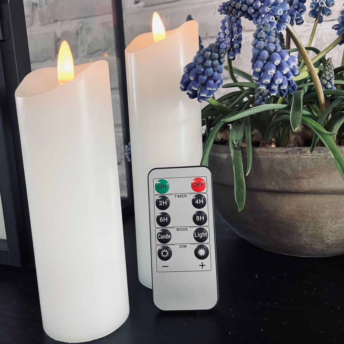 LED Bloklys - 17,5cm - med 3D væge - VIAMAJA.DK