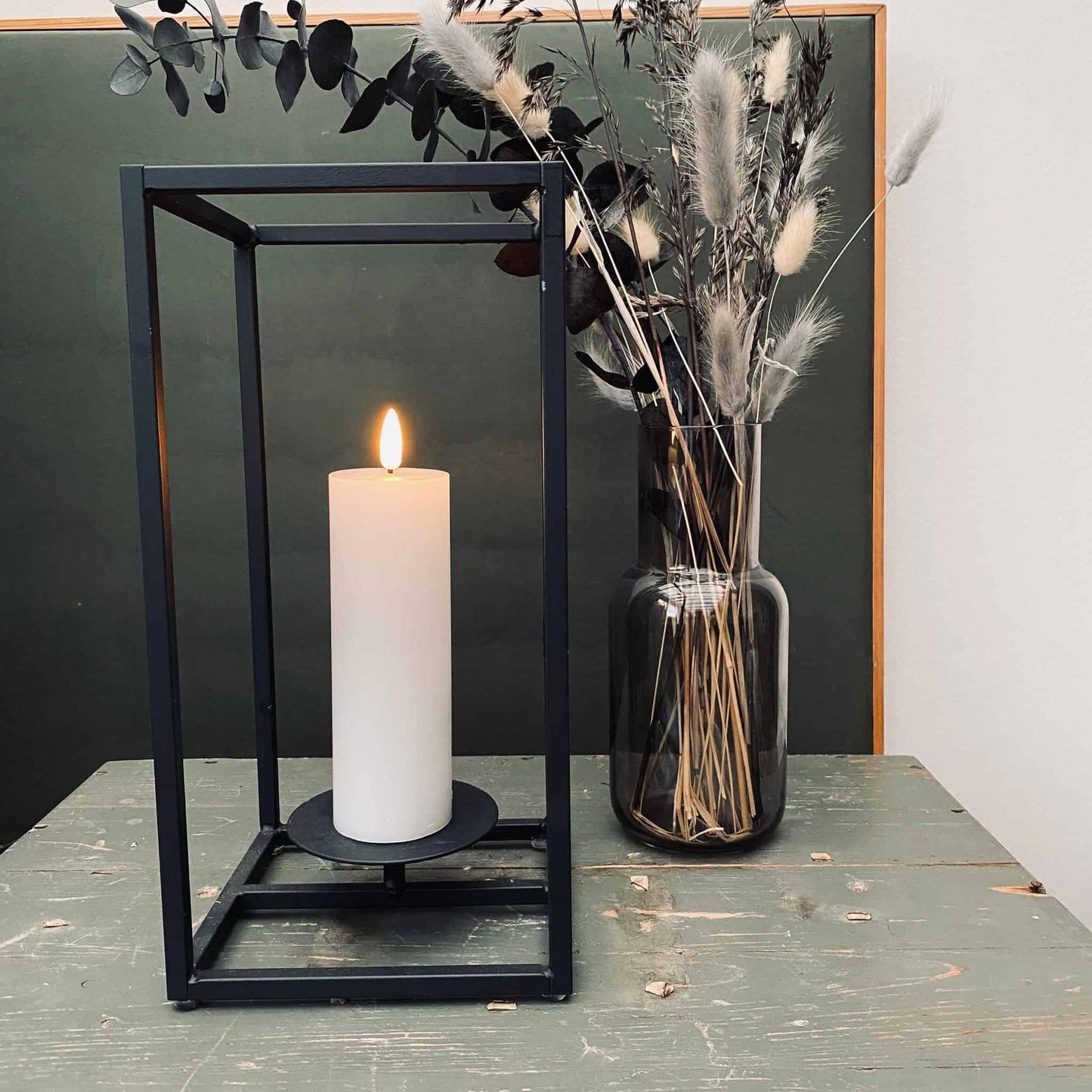 Led bloklys med flad top - H12.5cm - VIAMAJA.DK