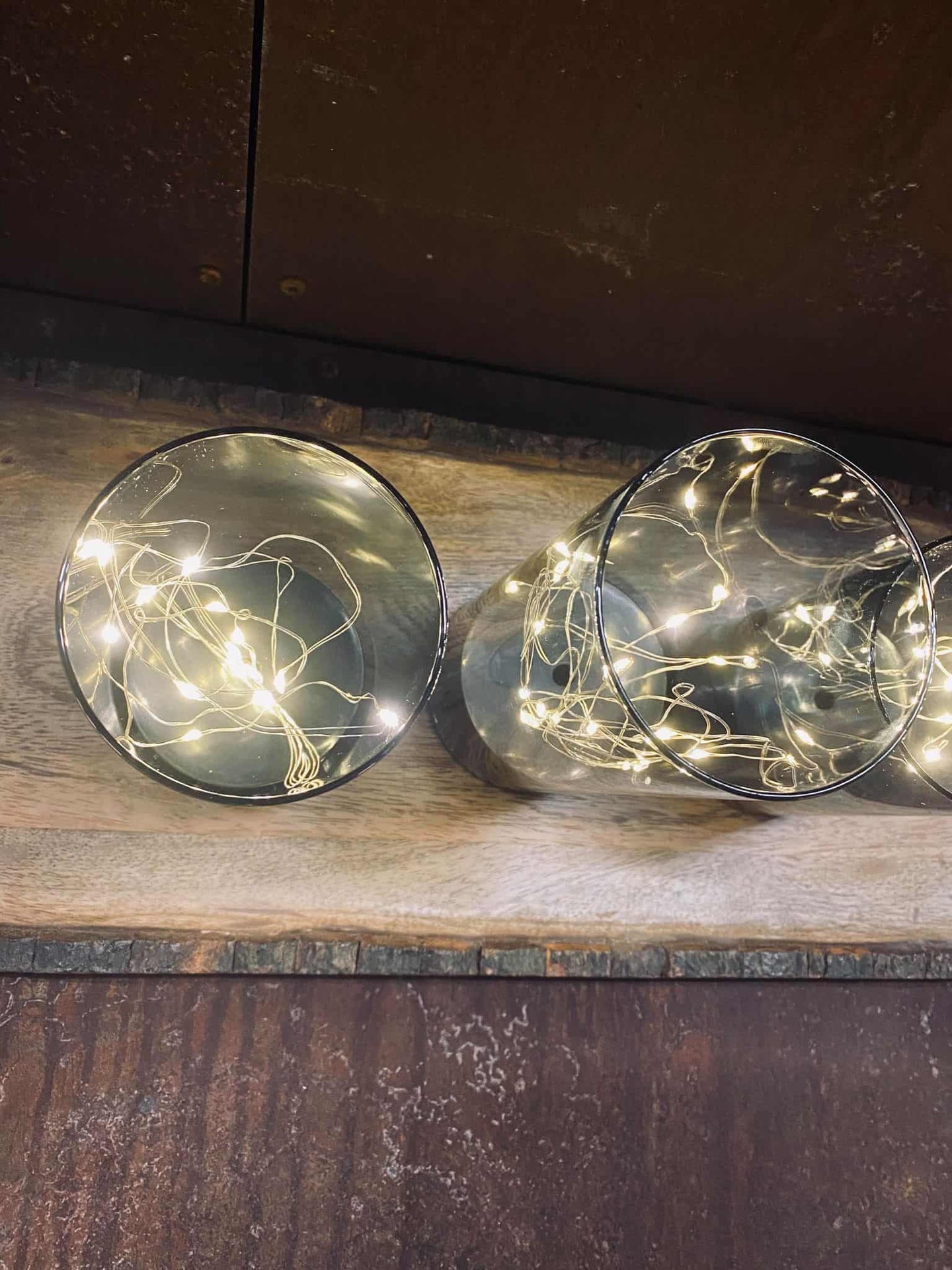LED lystråd - Gavesæt af 3 stk. glas cylinder - VIAMAJA.DK