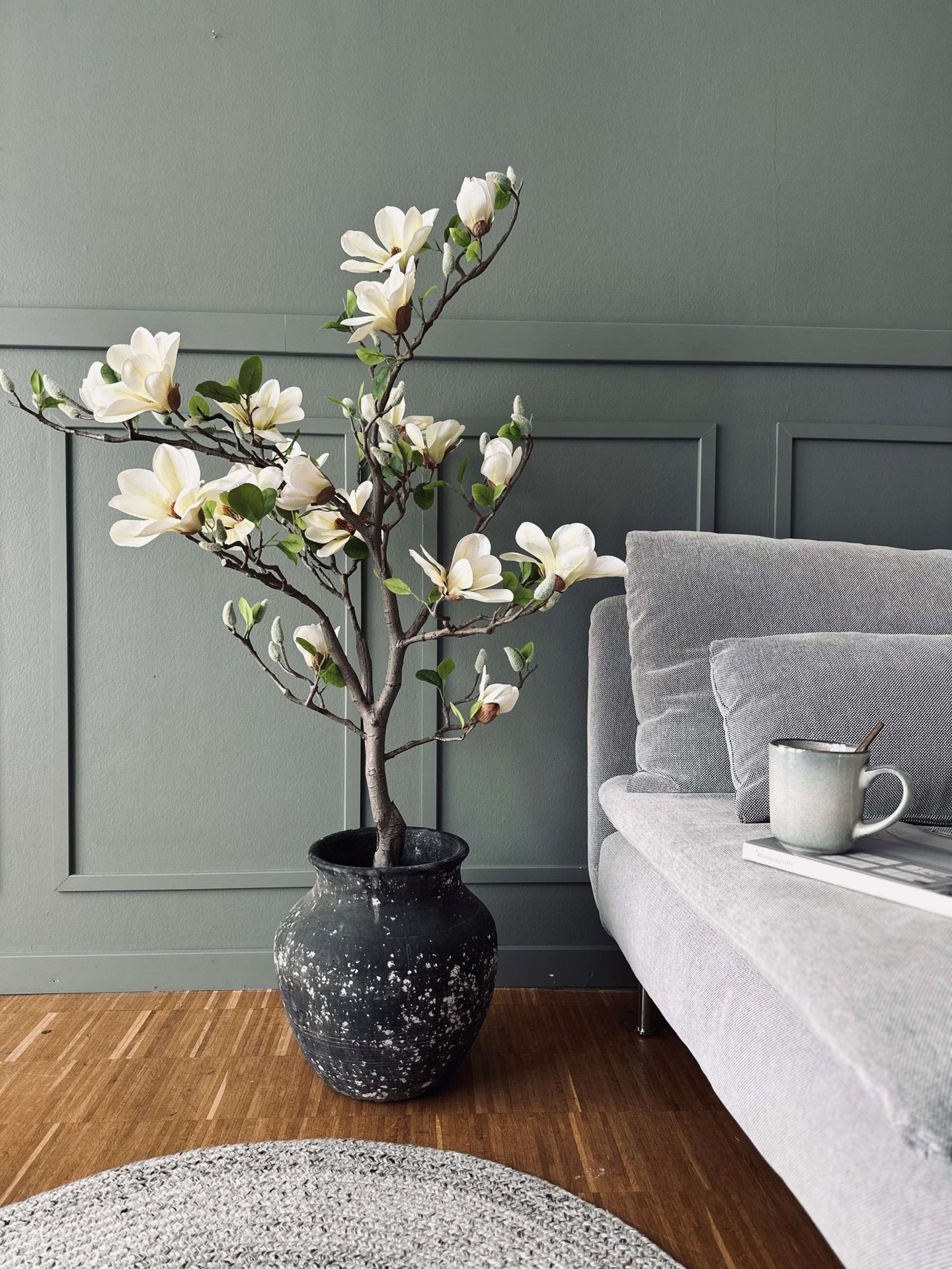 Magnoliatræ i potte - 120 cm Hvid / Lime - VIAMAJA.DK