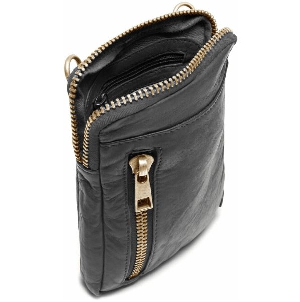Mobiltaske - ALINA - Black / gold - VIAMAJA.DK