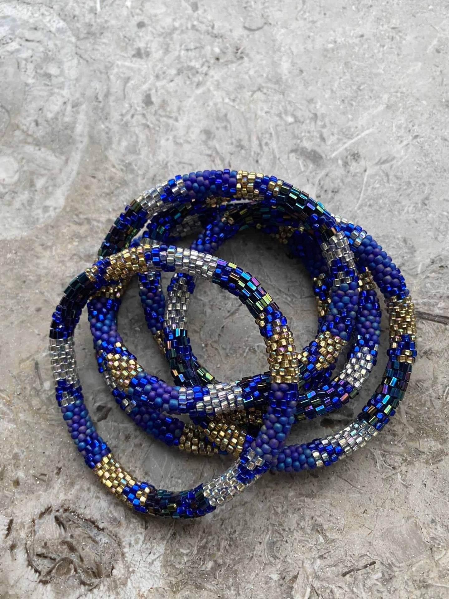 Nepal armbånd - Blue diamond - VIAMAJA.DK